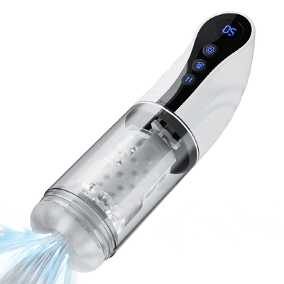 【Nouveau】9 Aspirer&Pousser&Tourner LCD Masturbateur Cup avec fonction vocale
