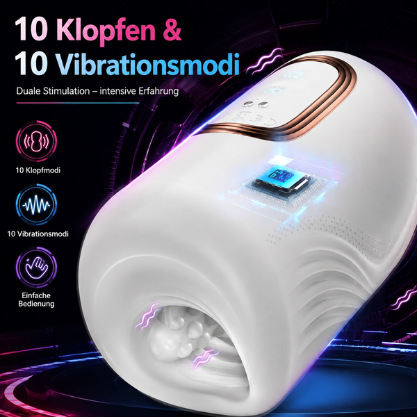 Masturbateurs automatiques, stimulateurs de pénis, simulation de fellation avec 10 modes de va-et-vient et 10 modes de vibration