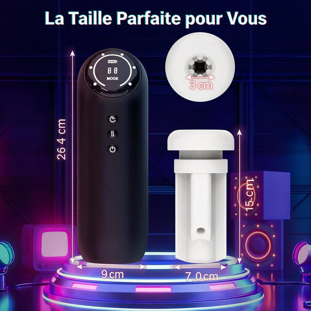 Masturbateur électrique avec chauffage : 10 modes de vibration, 4 modes de succion et 4 modes de poussée, pompe à pénis pour homme, jouet sexuel vaginal, fellation, vagin artificiel, gros masturbateurs