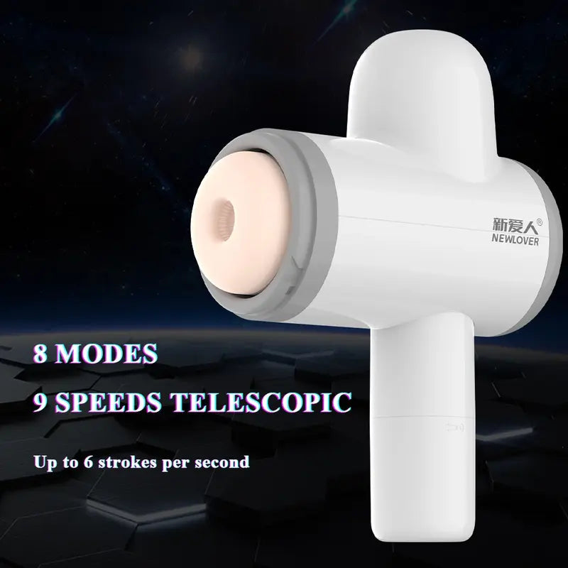 Masturbateur masculin automatique portable avec 8 modes 9 vitesses fonction de succion télescopique
