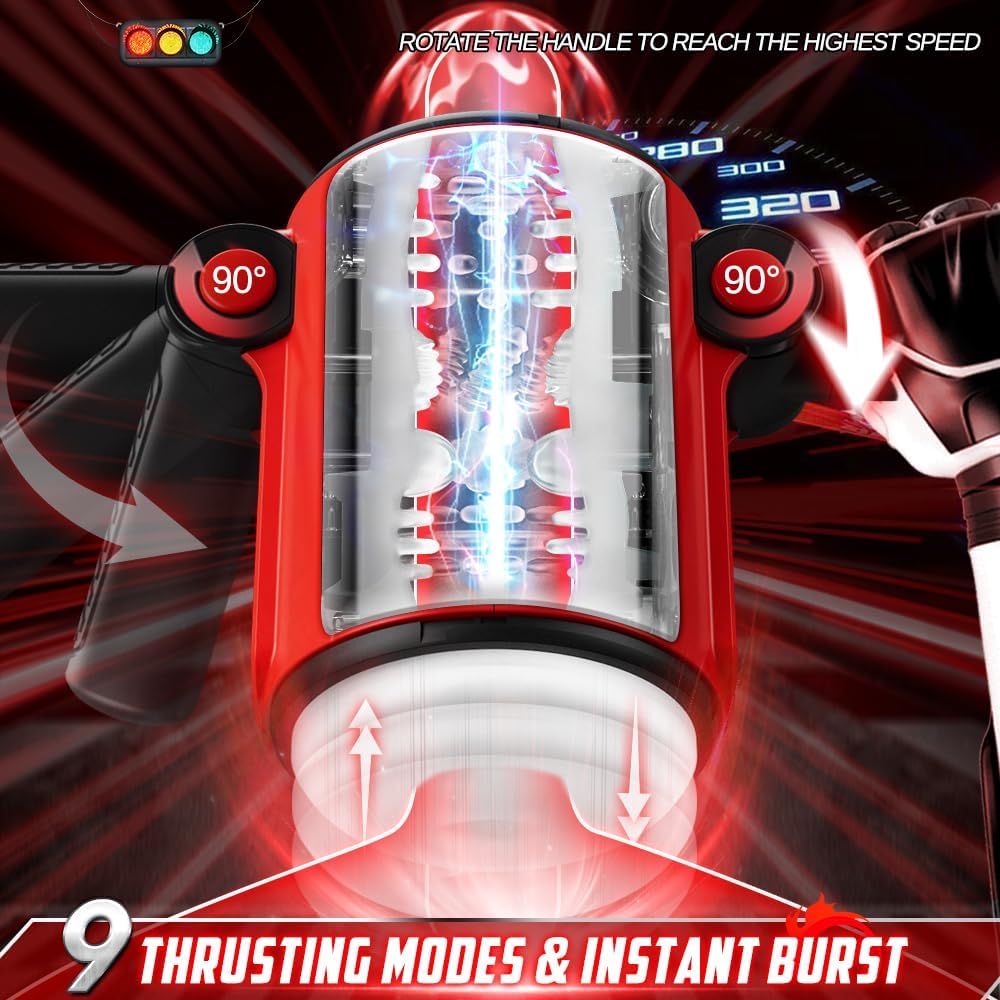 Jouets sexuels de masturbateur masculin automatique pour hommes, jouets sexuels de Stroker masculin à extrémité ouverte avec 9 Modes de poussée et 9 Modes de Vibration