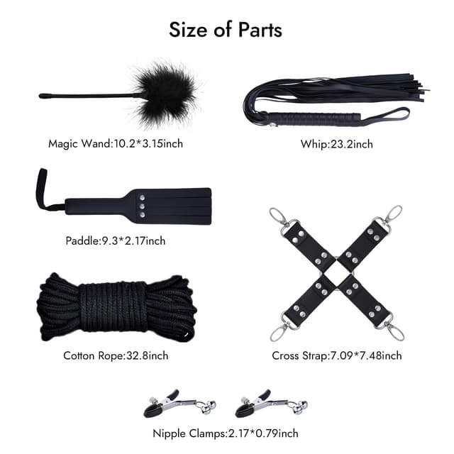 BDSM 11PCS - Kits de retenue en cuir 11 pièces