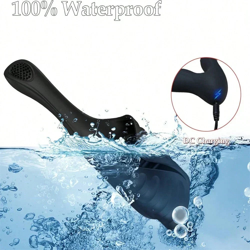 3 moteurs, 5 modes de tapotement, 10 modes de vibration, Penis Training Massager Silicone Sex toys pour hommes Vibromasseurs Jouets sexuels pour la masturbation des hommes