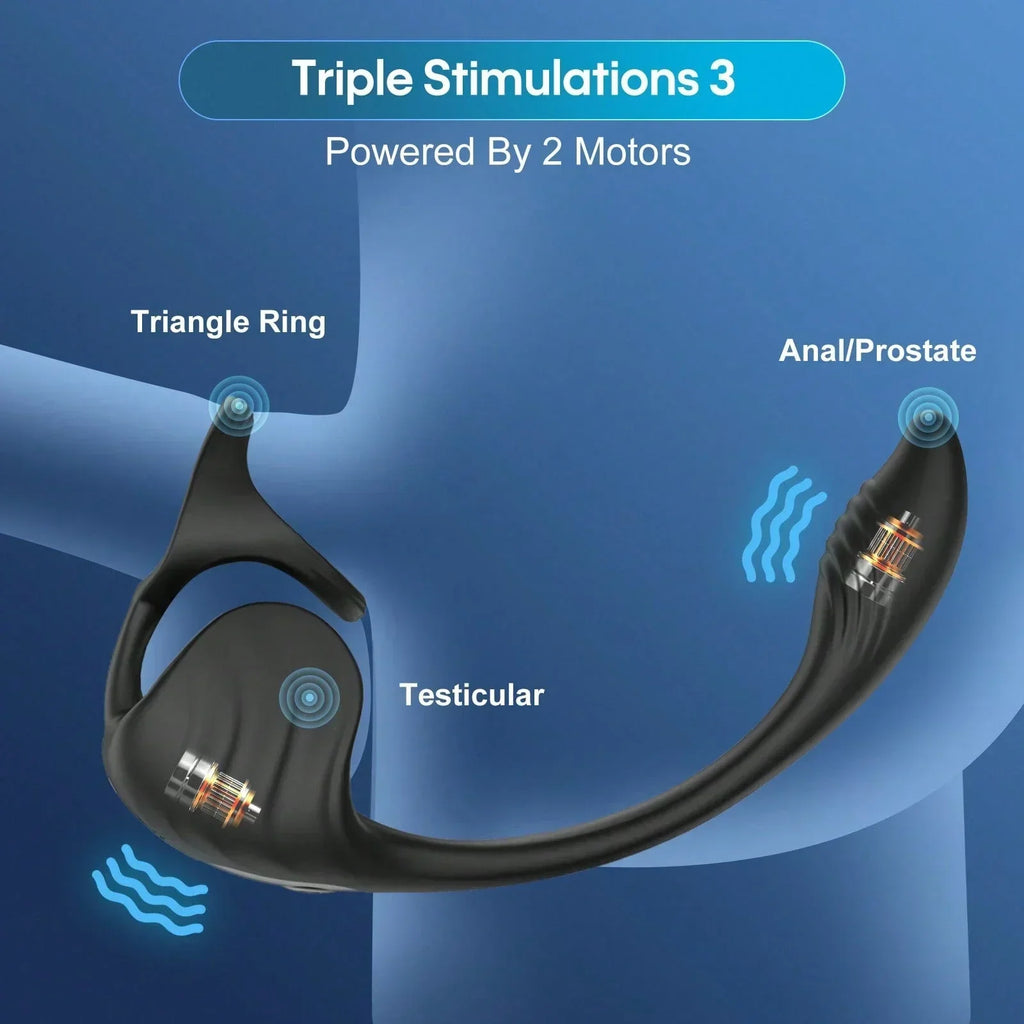 Anneau De Cock Avec Stimulateur Clitoridien, 10 Modes De Vibration, Anneau De Pénis En Silicone Médical Étanche Pour Hommes, Jouets Sexuels Pour Couples Adultes