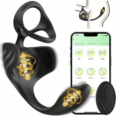 Anneau De Cock Avec Stimulateur Clitoridien, 10 Modes De Vibration, Anneau De Pénis En Silicone Médical Étanche Pour Hommes, Jouets Sexuels Pour Couples Adultes