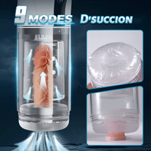 Charger l'image dans la galerie, 【Nouveau】9 Aspirer&amp;Pousser&amp;Tourner LCD Masturbateur Cup avec fonction vocale