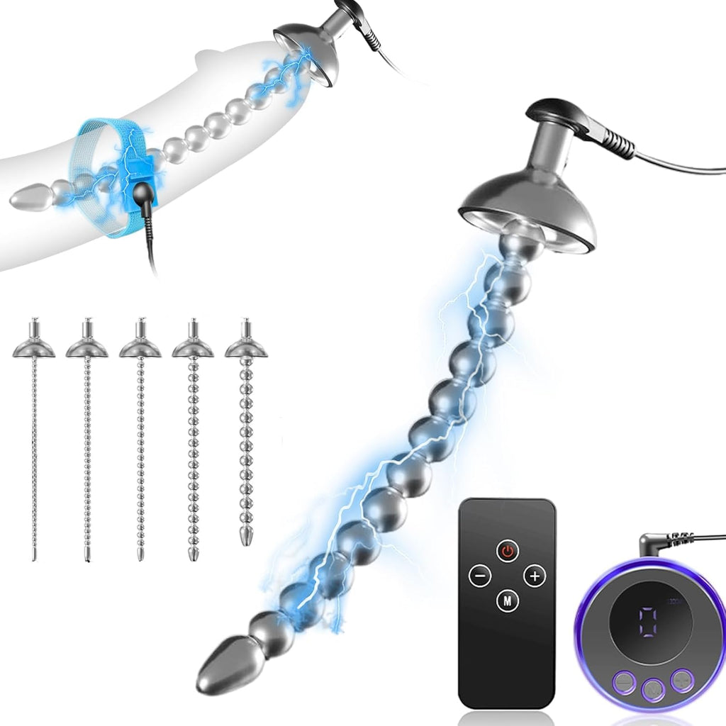 Kit de dilatateur urétral électrique avec anneau pénien et sonde de stimulation, 8 modes