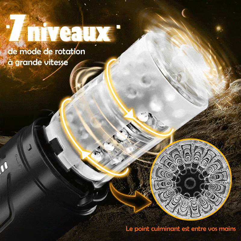 Galaxy Masturbateur Cup automatique avec 7 rotations et 7 succions