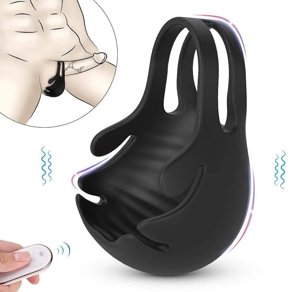 Anneaux pour testicules et pénis avec 9 vibrations, S-Hande