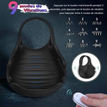 Charger l'image dans la galerie, Anneaux pour testicules et pénis avec 9 vibrations, S-Hande