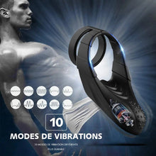 Charger l'image dans la galerie, Double anneau de pénis avec 10 stimulations de points sensibles aux vibrations