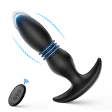 Plug anal vibromasseur pour prostate avec 3 plis, 7 télescopiques et 7 vibrations