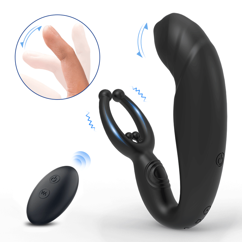 Vibromasseur anal pour masser la prostate, 3 en 1 multifonction