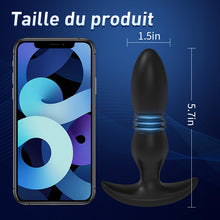 Charger l'image dans la galerie, Plug anal vibromasseur pour prostate avec 3 plis, 7 télescopiques et 7 vibrations