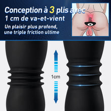 Charger l'image dans la galerie, Plug anal vibromasseur pour prostate avec 3 plis, 7 télescopiques et 7 vibrations