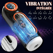 Charger l'image dans la galerie, Masturbâteur Homme Succion Automatique avec 10Mode de Vibration &amp; Poussée Silicone Sex Toys Oral Masculin Va &amp; Vient pour la Stimulation du Pénis Jouet Sexuel