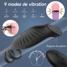 Charger l'image dans la galerie, 【Nouveaux produits】Anneau pénien à haute efficacité par vibration à 9 fréquences
