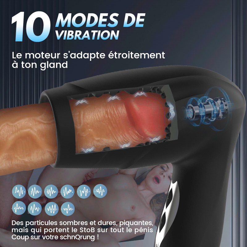 Sexe Oral 10 fonction Vibration Succion Vacuum exercice du gland pénis Masturbateur masculin