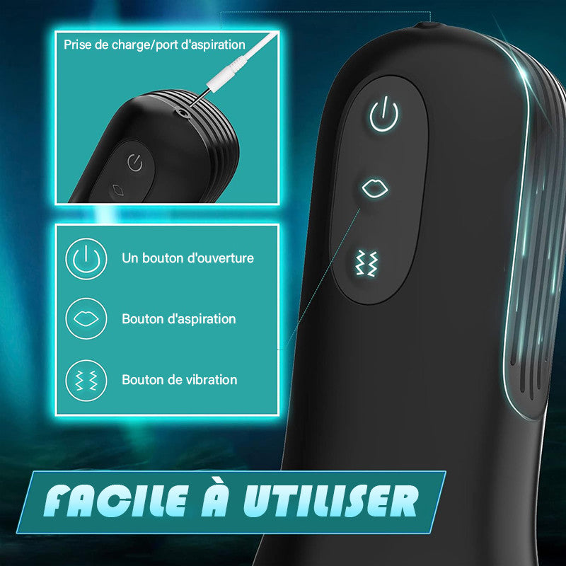 5 Sucking 10 Vibrating Simulated Vagina Entrée Masturbation Cups Mâle