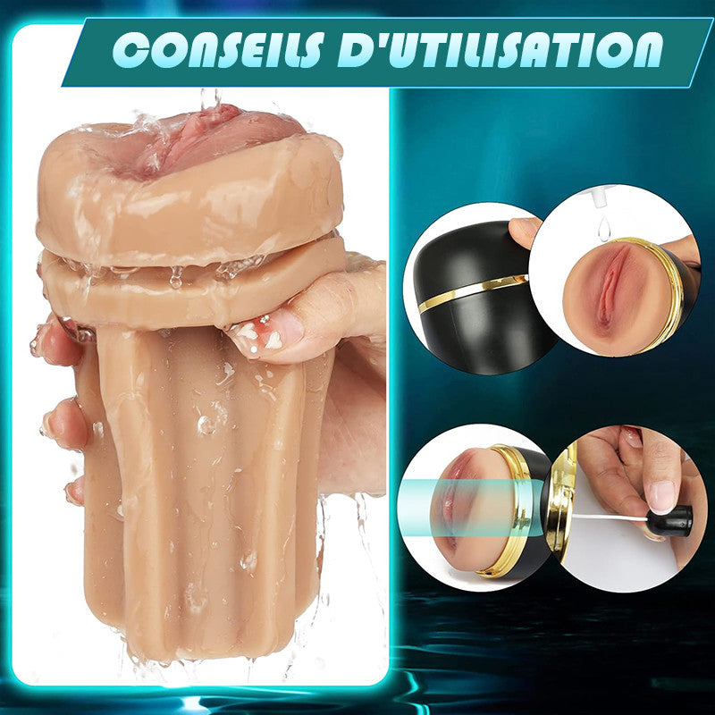 5 Sucking 10 Vibrating Simulated Vagina Entrée Masturbation Cups Mâle