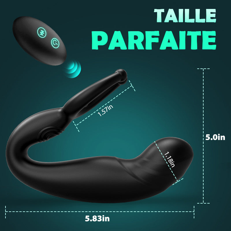 Vibromasseur anal pour masser la prostate, 3 en 1 multifonction