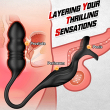 Charger l'image dans la galerie, Mike 9 Thrusting&amp;Vibrating Wearable Prostate Prostate with Cock ring