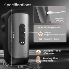 Charger l'image dans la galerie, Evans - Automatic 10 Finger Pinchin &amp; Tapping for Massage Therapy Penis Vibrator