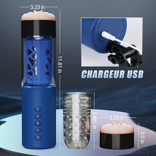 Charger l'image dans la galerie, Bluesea 6 Masturbateur rotatif à poussée bidirectionnelle avec ventouse