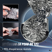 Charger l'image dans la galerie, Bluesea 6 Masturbateur rotatif à poussée bidirectionnelle avec ventouse