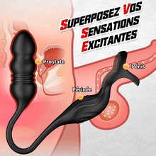 Charger l'image dans la galerie, Mike 9 Masseur Prostatique Wearable à Vibrations et Pulsations avec Anneau Pénienn