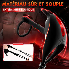 Charger l'image dans la galerie, Anneau vibrant, jouet sexuel pour couples, double anneau de pénis extrême, anneau testiculaire, jouet sexuel, anneau en