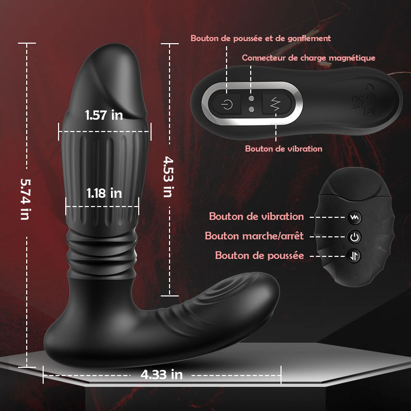 Nouveau : Masseur prostatique 3-en-1 pour un entraînement intense. Entraînement du sphincter anal.
