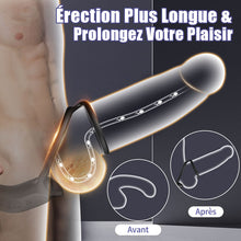 Charger l'image dans la galerie, Jouet anal réaliste pour prostate avec 9 modes de vibrations et double anneau pour une stimulat