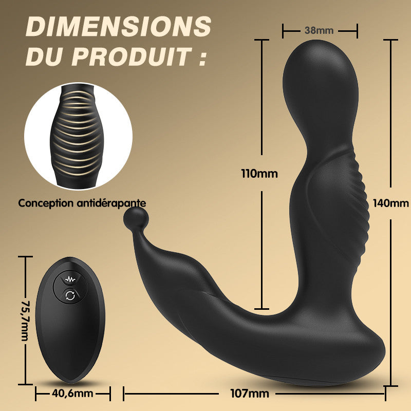 Ange Oscillant - 10 modes de vibration, 5 modes d'oscillation, stimulation à 360 degrés, maître de l'orgasme prosta