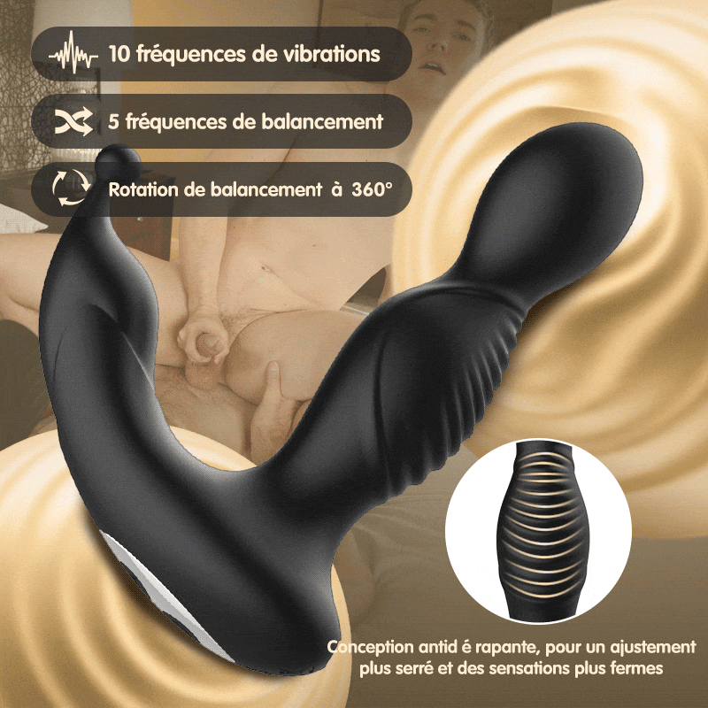 Ange Oscillant - 10 modes de vibration, 5 modes d'oscillation, stimulation à 360 degrés, maître de l'orgasme prosta