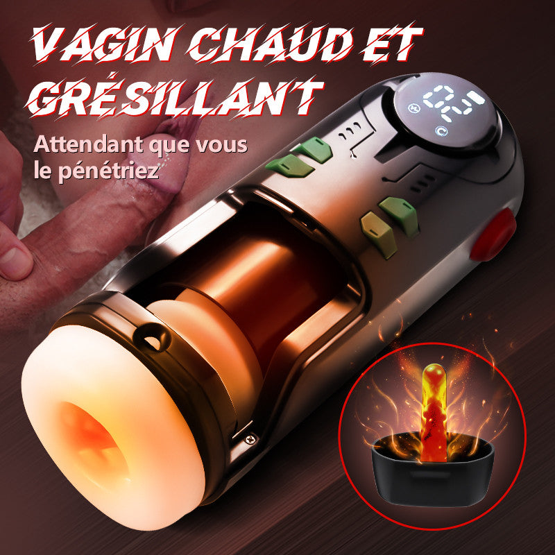 9 Poussée Vibrant Sucer Chauffage Masturbateur Cup