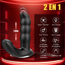 Charger l'image dans la galerie, Maître de l'Orgasme - 5 Extensions, 10 Vibrations, Plug Anal Entièrement Étanche