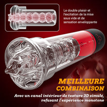 Charger l'image dans la galerie, Pompe à pénis automatique 2 en 1, 9 modes de succion puissants pour agrandir votre pénis
