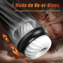 Charger l'image dans la galerie, ROCKET Masturbateur 3 Rotation 5 Vibration+Va-et-Viens chauffant