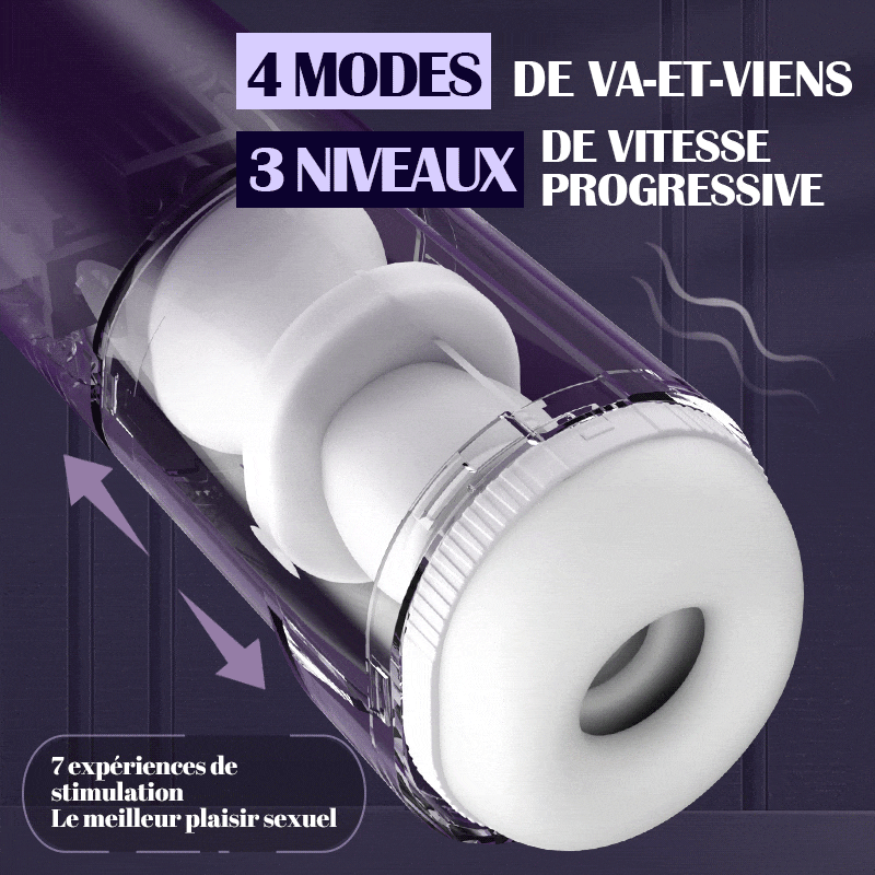 Masturbateur 7 Modes électrique Trois étapes de textures