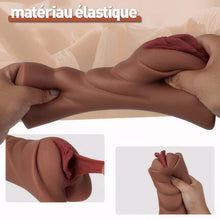 Charger l'image dans la galerie, Chatte de poche réaliste Matériau doux et durable Vagin texturé réaliste et anus serré Trous 2 en