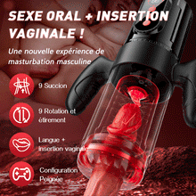 Charger l'image dans la galerie, Terminator - Sexe oral x vaginal ! 9 rotations télescopiques+9 succions Masturbateur masculi
