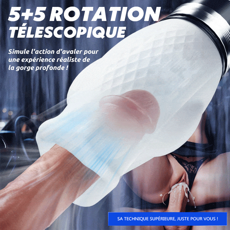 Tornado 3.0 - Masturbateur à double moteur sexe oral 7 vibrations 5 rétractions 5 rotatio