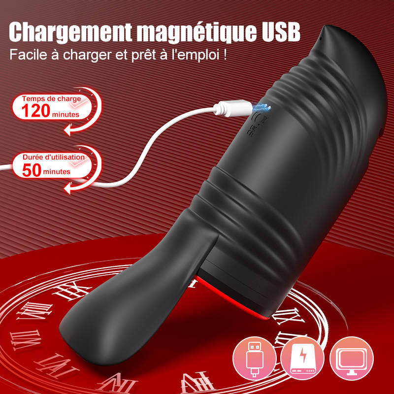 10 Vibration 5 Succion orale 3 Torsion Entraînement + Masturbation du gland