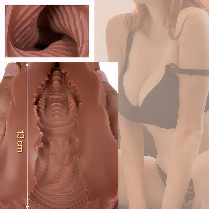 Chatte de poche réaliste Matériau doux et durable Vagin texturé réaliste et anus serré Trous 2 en