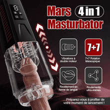 Charger l'image dans la galerie, Mars - Oral Dominator 7Vibrantion 7Rotation 7Va-et-Viens Masturbateur 4 en 1 à double mote