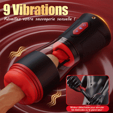 Charger l'image dans la galerie, Kiss Mark - Masturbateur masculin avec écouteurs, 9 vibrations, 9 succions, 9 rotations