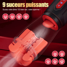 Charger l'image dans la galerie, Kiss Mark - Masturbateur masculin avec écouteurs, 9 vibrations, 9 succions, 9 rotations