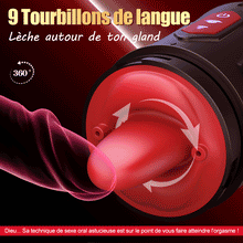 Charger l'image dans la galerie, Kiss Mark - Masturbateur masculin avec écouteurs, 9 vibrations, 9 succions, 9 rotations