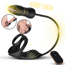 Charger l'image dans la galerie, Masseur prostatique avec 9 niveaux de choc et de vibration, stimulateur testiculaire et an